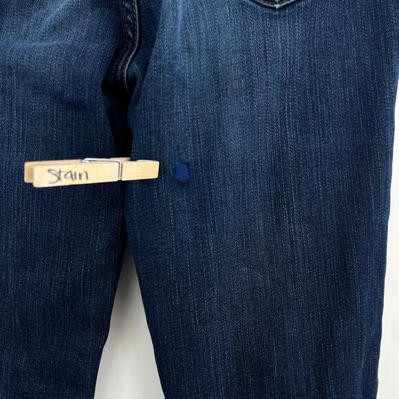 Madewell (25) 25x27.5 Short High Rise Alley Straight Jeans Blue Dark Wash - Picture 6 of 10